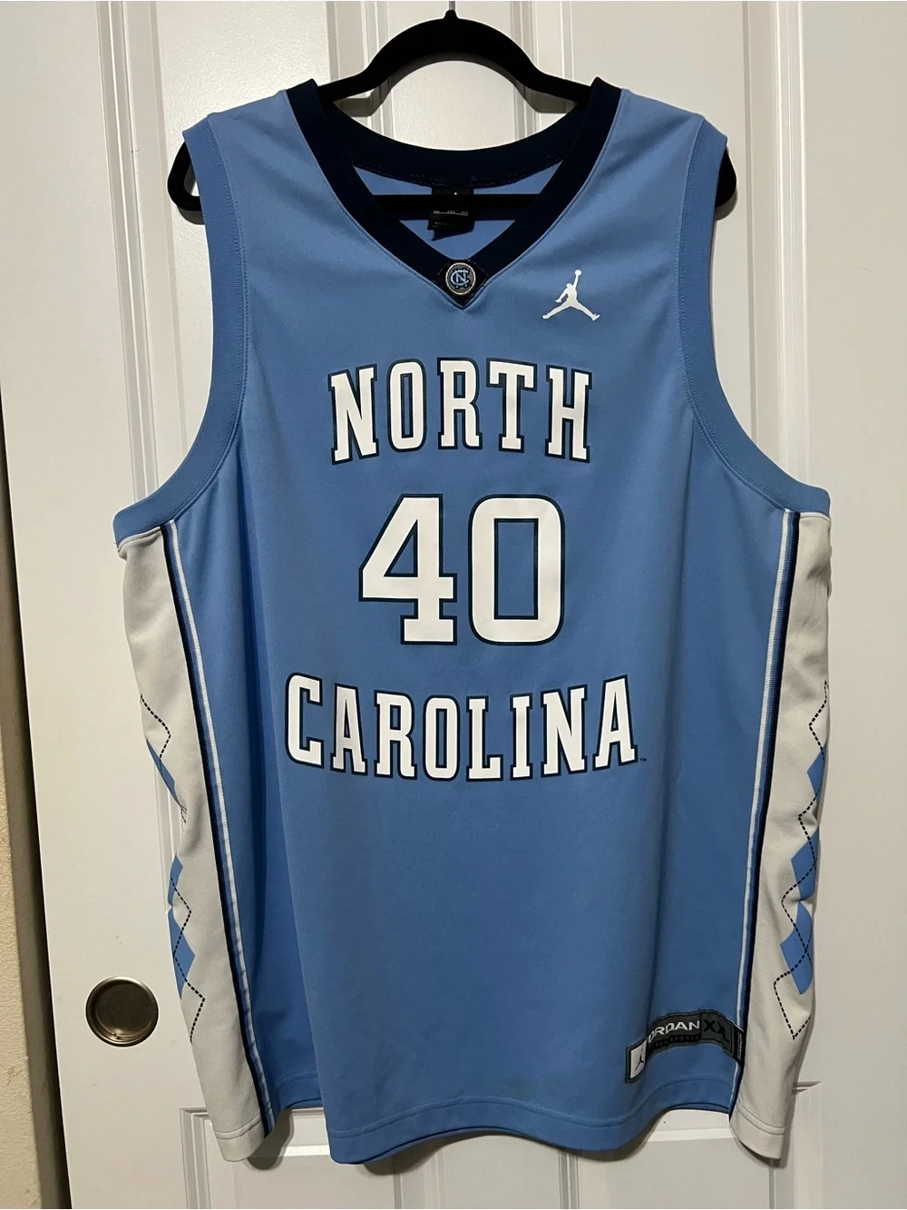 Jordan North Carolina Tar Heels Basketball Jersey #40 Blue/White Size XXL